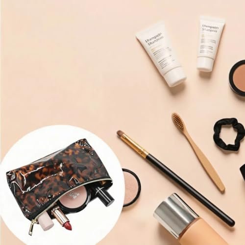ORBENTO Retro Tortoise Printed Makeup Cosmetic Bag Mini Pouch – Portable Travel Organizer Avelisse