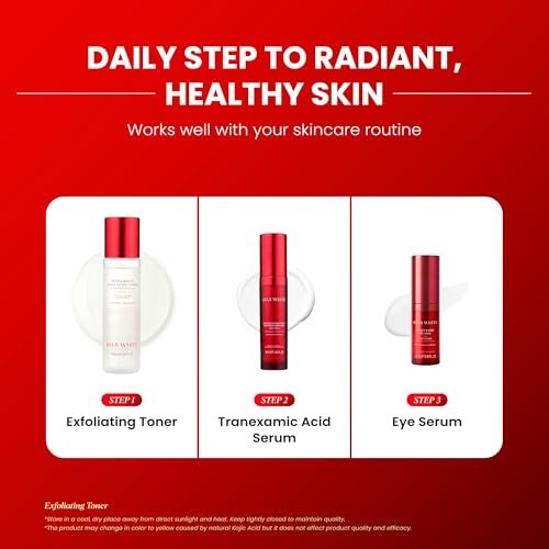 Koji White Exfoliating Toner for Face – 5% PHA BHA Toner with 2% Niacinamide, Kojic Acid & Hyaluronic Acid – Hydrating & Soothing Facial Toner – Unscented for Sensitive Skin, Vegan Skincare, 5.07 Fl Oz - görsel 18