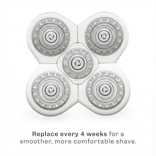Freebird FlexSeries BodySmooth Rotary Blade Refill for Women - Gentle Shave for Sensitive Skin, 5 Contouring Heads, Mess-Free Cleanup Avelisse