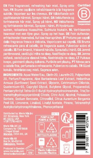 Maria Nila Floral Drift Hair Mist - 3.4 Fl Oz | Floral-Fruity Scent, Weightless Hydration, 100% Vegan - görsel 7