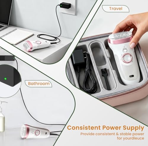 Newding Charger Cord Compatible with Braun Shaver Series 9 Pro 8 7 6 5 3, S9 S8 S7 S6 S5 S3 310s 3040s 5150cs 6120s 720s 7177cc 7185cc 8567cc 9597cc PL5137 IPL7219 SES9-030 SE7-041 SE5-011 12V 400mA Avelisse