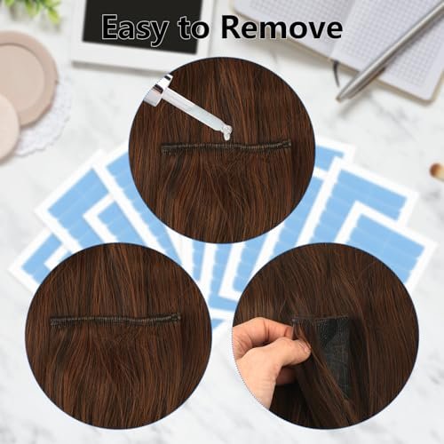 Opvixi Hair Extension Tape - 144 pcs Double Sided Strong Adhesive Tape Replacement, No-Residue, 0.3 x 1.6 inch per Piece - görsel 12