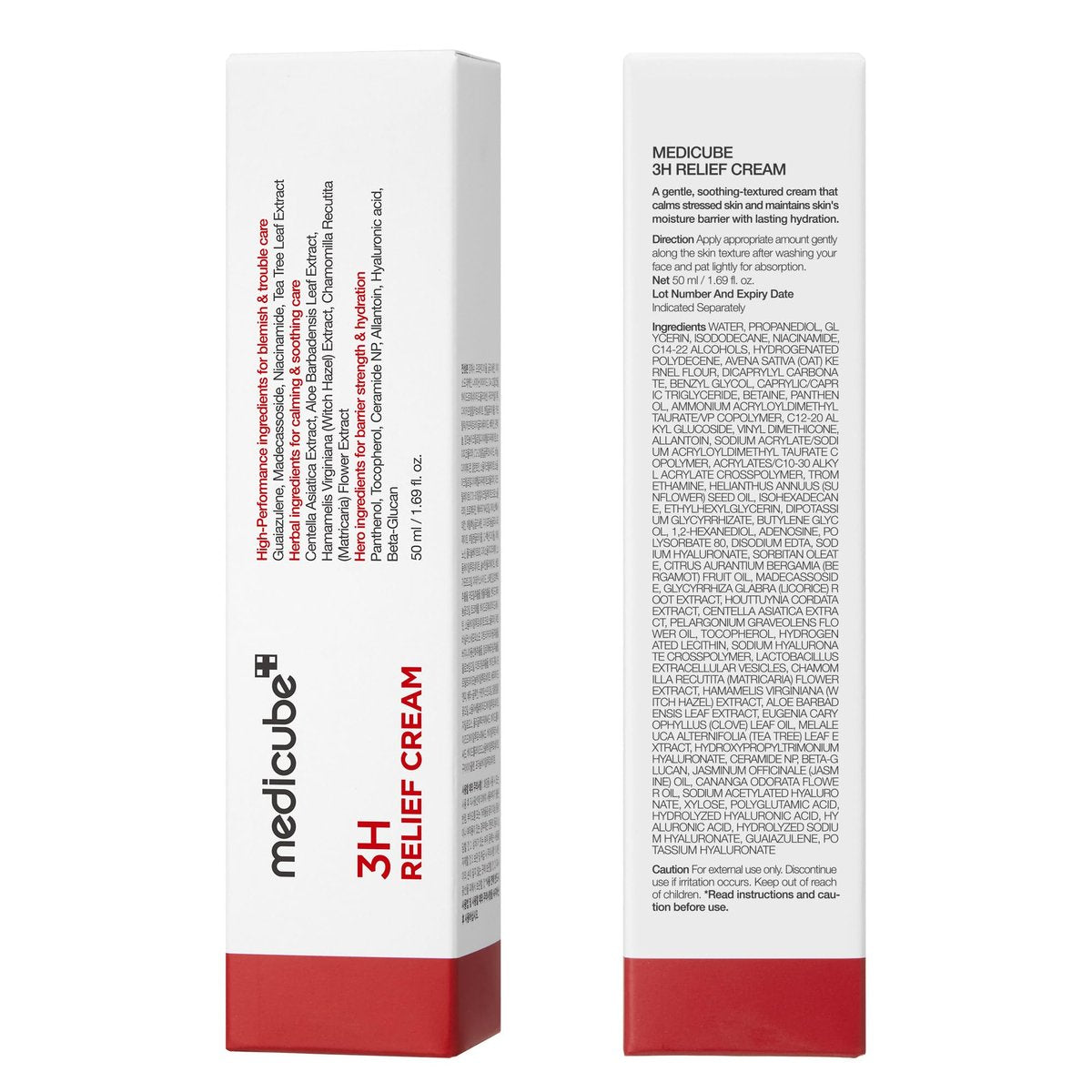 Medicube 3H Daily Relief Cream | Soothing Moisturizer for All Skin Types | Lightweight Daily Cream with Guaiazulene, Centella & Ceramide Avelisse