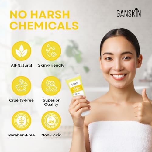 Ganskin Sulfur Soap – Sulfur Face & Body Wash for Oily & Blemish-Prone Skin – Exfoliating Cleanser Absorbs Excess Oil, Reduces Breakouts, 4 oz - görsel 14