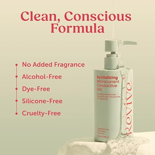 2-in-1 Microcurrent Conductive Gel with Hyaluronic Acid, 8.45 oz — Anti-Aging Hydrating Serum & Facial Toning Gel for Microcurrent Devices, Fragrance-Free Leave-On Skincare, Non-Sticky Silky Glide Avelisse