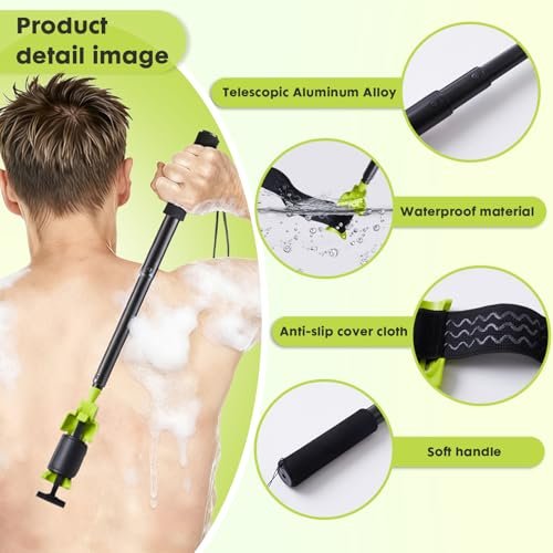 LYIGEOL Back Shaver Extension Handle – Adjustable Long Razor for Men, 13-25 Inch Telescopic Body Shaver for Legs, Back & Self-Care, Ideal for Elderly Avelisse