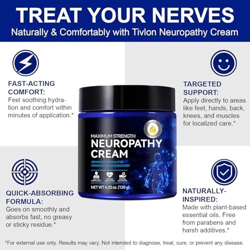 USBSREGARDS Neuropathy Cream Extra Strength Nerve Relief Cream for Feet, Legs, Neck, Back, Hands, Body – Lightweight, Plant-Based Formula with Cooling Comfort, 4 oz - görsel 18