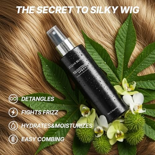 ZQIAN BEAUTY Wig Spray for Synthetic Hair - Detangling Leave In Conditioner for Wigs, Toppers, Extensions & Human Hair, Nourishes & Restores Shine, 5.1 fl oz - görsel 12