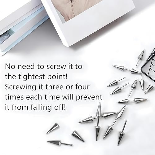25 Pcs Goth Hair Clips for Women - Punk Spiked Metal Gothic Hair Accessories, Edgy Emo Y2K Grunge Hair Jewelry for Braids & Buns, Alt Fashion Gift for Men & Women (Silver) Avelisse