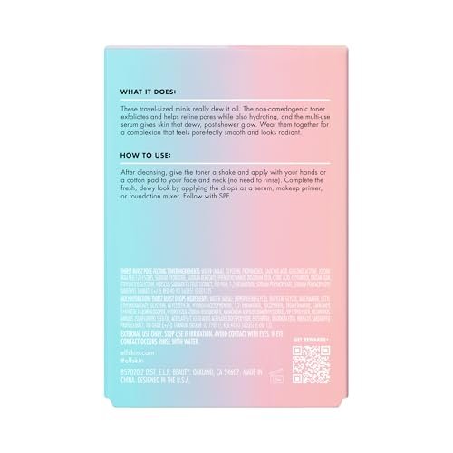 e.l.f. SKIN Thirst Burst Dew-O Travel-Sized Skincare Set – Exfoliating Toner & Hydrating Serum for a Dewy Glow - görsel 16