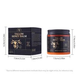 Grass-fed Whipped Beef Tallow Honey Balm for Face with Beeswax - Rich in Vitamins A, D, E, and K - Nourishing Face and Body Moisturizer, 4.2 oz (Scented) - görsel 15