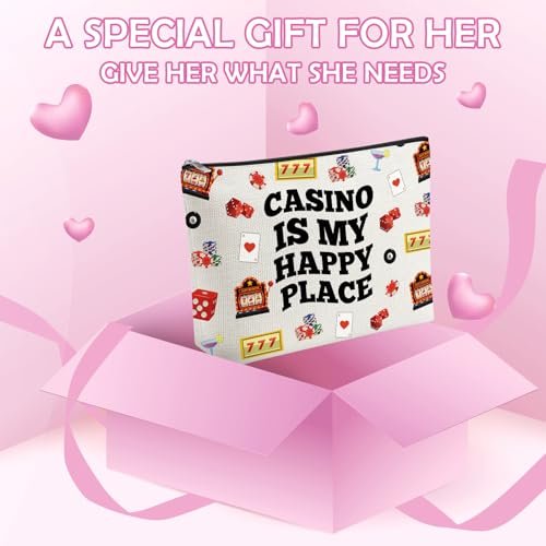 Casino Lover Makeup Bag - Slot Machine Themed Cosmetic Pouch for Gambling Enthusiasts, Gift for Women, Grandma, Friend - görsel 14