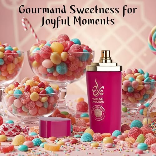 SAADAH Yarah Candilicious Eau De Parfum for Women – Sweet Strawberry, Vanilla & Cotton Candy Fragrance, 4.0 Fl.Oz (120ml) Avelisse