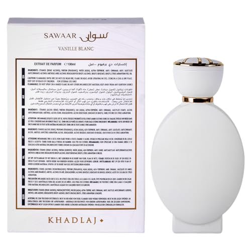 Khadlaj Sawaar Vanille Blanc – Extrait de Parfum 100 ml – Vanilla, Sweet, Woody Unisex Fragrance Avelisse