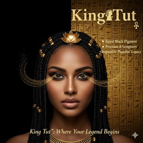 HALAL King Tut Egyptian Eyeliner Loose Powder – Long-Lasting Dark Black, Smooth & Easy Application, Bold & Dramatic Looks, Traditional Egyptian Formula Avelisse