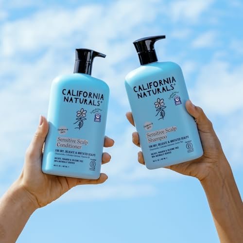 California Naturals Sensitive Scalp Shampoo & Conditioner Set, Fragrance Free, Colloidal Oat & Chamomile, Paraben & Sulfate Free, NEA Accepted, 16.5 oz Each Avelisse