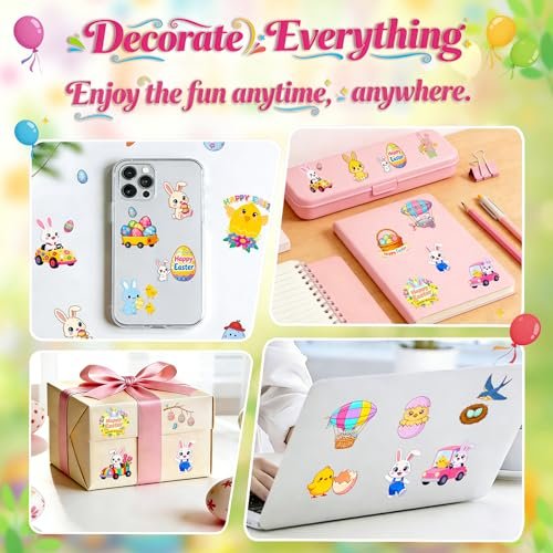 GgXanthyll Easter Temporary Tattoos - 150 PCS Waterproof Non-Candy Party Favors for Kids & Adults Avelisse