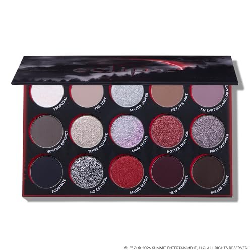 ColourPop x The Twilight Saga Eclipse Eyeshadow Palette - Limited Edition 15 Shade Matte, Metallic & Glitter Eyeshadow with High-Pigment Long-Wearing Formula Avelisse