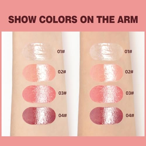 Bekoeen 4Pcs Tinted Lip Gloss Set - Hydrating Lip Plumper with High Shine Glass Finish, Long-Lasting Moisturizing Jelly Lipstick for Women - görsel 16