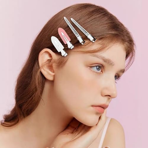 40 Pcs Hair Clips Set: Alligator Metal Hair Clips, Duckbill Sectioning Clips & No Crease Clips for Styling - görsel 14