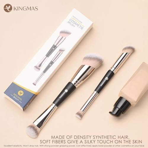 KINGMAS Foundation Concealer Brushes, 2PCS – Versatile Application: Ideal for liquid, cream, and powder formulas. – Image 16