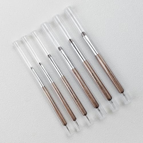 varnishea Kolinsky French Tip Nail Art Brush - Size 6, Solid Wood Handle, Professional Gel & Acrylic Nail Dotting Tool for Manicure Clean Up - görsel 12