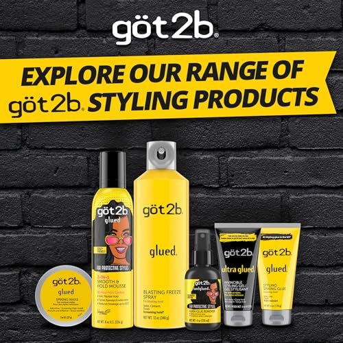 Got2b Glued Travel-Size Blasting Freeze Hairspray, Mini 2 oz Aerosol (Pack of 6) – Strong Hold for On-the-Go Styling Avelisse