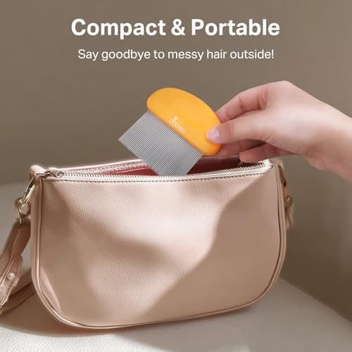 DOORES Tape In Extensions Remover Comb – Stainless Steel Fine Teeth for Quick & Easy Removal of Wigs & Hairpiece Adhesives – Detangler for Wet & Dry Hair – Orange - görsel 18
