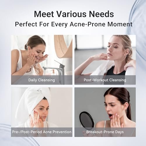Dr.Leo Salicylic Acid Foaming Cleanser – Gentle Non-Irritating Face Wash for Oily, Combo & Acne-Prone Skin, 3X Crystal Jelly Deep Clean, Oil Control, Prevents Breakouts, 2.7 oz Avelisse