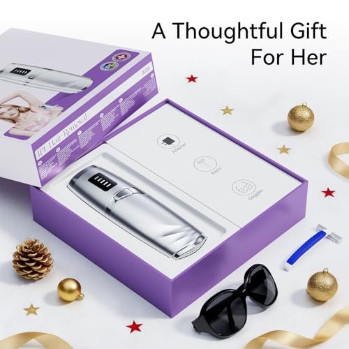 LIJAI IPL Laser Hair Removal Device for Women & Men – 999,999 Flashes Painless At-Home Hair Removal for Armpits Legs Arms Bikini Line, Silver Avelisse