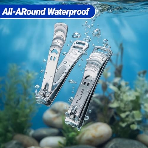 TICLIPP Ultra Sharp Precision Nail Clippers for Fingernails and Toenails – Metallic Metal - görsel 14