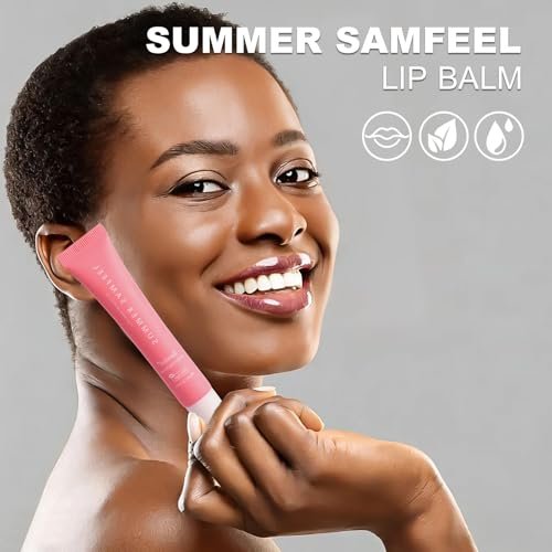Samfeel 4-Pack Tinted Lip Butter Balm Gift Set - Pink Sugar, Birthday Cake, Vanilla & Beige - Vegan & Conditioning Lip Balm for Moisture, Shine & Hydration (15g each) Avelisse