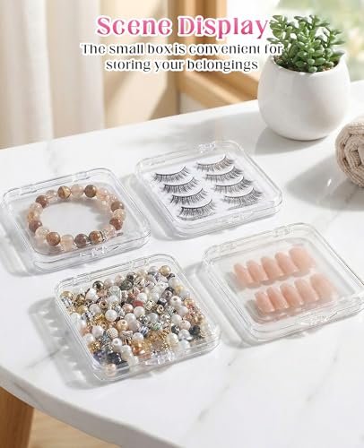 Geyynow 18-Pack Press on Nail Packaging Cases – Acrylic False Nail Storage Boxes with 60 Adhesive Tabs - görsel 14