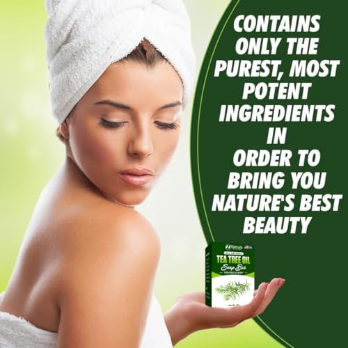 Natrulo Tea Tree Soap – Natural Defense Tea Tree Oil Wash Bar for Face & Body – Deeply Cleansing, Hydrating Remedy for Blemish-Prone Skin, 4 oz - görsel 14