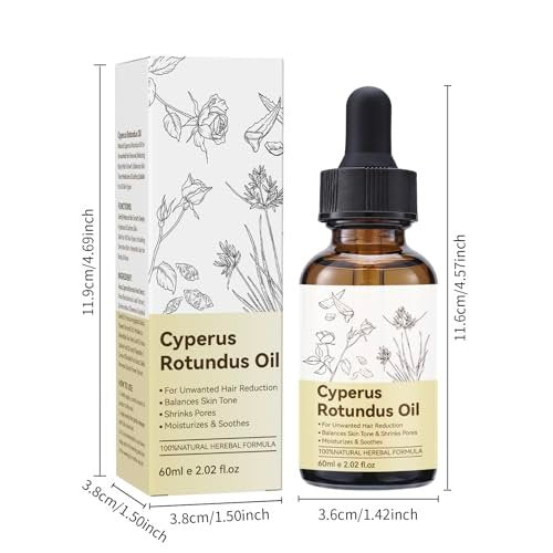 Cyperus Rotundus Oil 2 Pack – Natural Formula for Reducing Unwanted Hair Growth, Balances Skin Tone, Shrinks Pores, Moisturizes & Soothes Skin – Suitable for All Skin Types – 4.04 Fl Oz Avelisse
