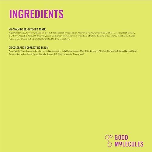 Good Molecules Blemish Scar & Discoloration Set: Niacinamide Brightening Toner 120ml + Discoloration Correcting Serum 30ml Avelisse