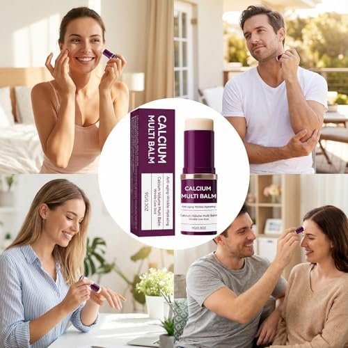 JIAZAWA All-in-One Moisturizing Balm Stick with Calcium & Collagen – Anti-Aging Skin Repair for Face, Eyes, Lips, Neck – Hydrating Portable Skincare, 2-Pack - görsel 14