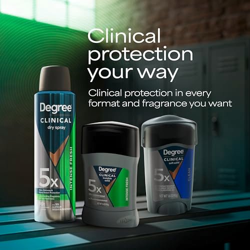 Degree Clinical Strength Antiperspirant Deodorant Intense Fresh Dry Spray 96-Hour Sweat and Odor Protection 3.8 OZ - görsel 14
