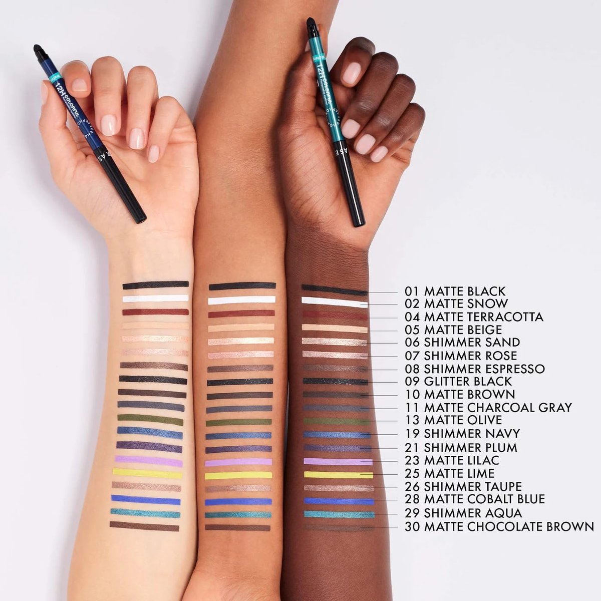 SEPHORA Collection Waterproof 12H Retractable Eyeliner - 10 Matte Brown Avelisse