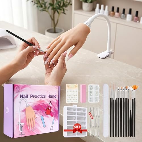 Realistic Silicone Nail Practice Hand for Beginners – Flexible & Durable Training Mannequin for Nail Techs Avelisse
