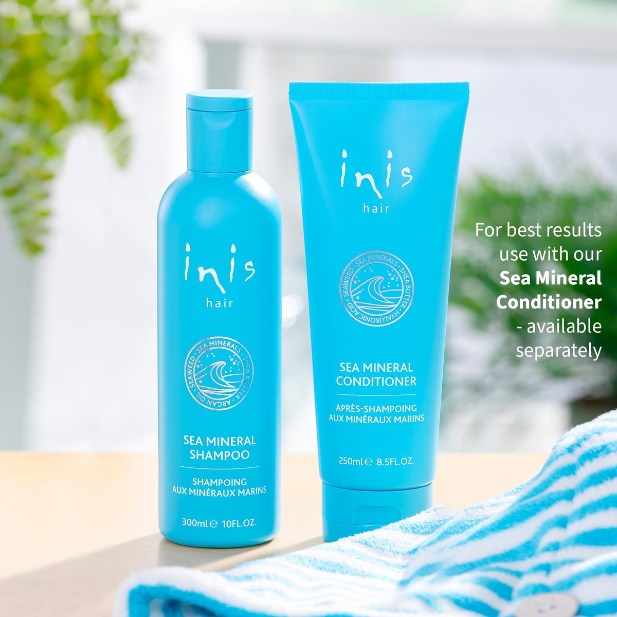 Inis the Energy of the Sea Sea Mineral Shampoo – Hydrating Marine Shampoo with Seaweed Extracts, Argan Oil & Hyaluronic Acid for Women and Men, Clean Ocean Fresh Scent, 300ml Avelisse