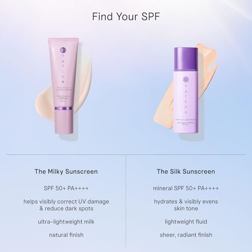 TATCHA The Milky Sunscreen Broad Spectrum SPF 50+ PA+++ - Daily Light-Weight Sun Protection with No White Cast, Visible Sun Damage Correction for All Skin Types with Ectoin, Vitamin E, and Aloe Avelisse