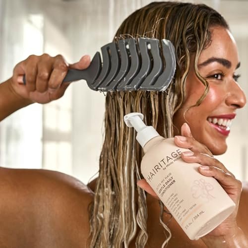 Hairitage Gentle Daily Moisture Conditioner – Split End Repair & Bond Strengthening for Dry, Damaged Hair with Jojoba Oil – Anti-Frizz, Hydrating, Ultra-Mild, Color Safe, Cherry + Amber Scent, 13 fl oz - görsel 18