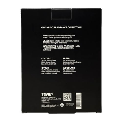TONE 4 Piece On-The-Go Cologne Sample Pack for Men & Women – Travel Size Premium Scents (Fresh, Citrus, Coconut, Woodland) - görsel 8