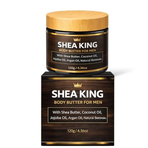VITALSKINOIL Body Butter for Men - Cologne Scented with Shea Butter and Coconut Oil, 4.36oz Moisturizing Cream Avelisse