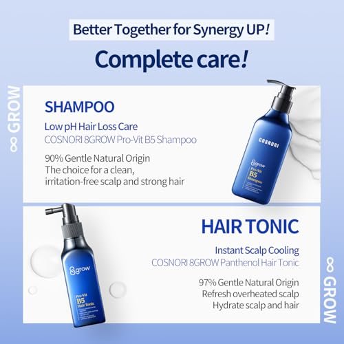 COSNORI 8GROW Pro-Vit B5 Hair Tonic - Scalp Spray for Thinning Hair & Loss, Leave-In Tonic, Strengthening & Thickening Care with Peptides & Botanical Ingredients, Menthol (3.38 fl oz) - görsel 14