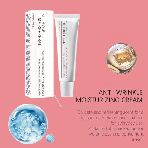 BSpecter 2Pcs Time Reverse Cream - All-In-One Face Moisturizer with Centella, Collagen & Hyaluronic Acid for Hydrating, Nourishing, Firming & Reducing Wrinkles (0.5 Fl Oz Each) Avelisse