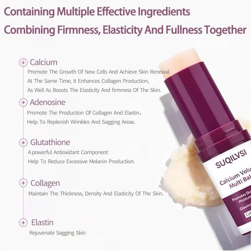 Calcium Multi-Function Moisturizing Stick - Firming & Hydrating Cream for Face, Eyes, Neck - Lightweight Non-Greasy Formula with Collagen, Hyaluronic Acid - Travel-Friendly Moisturizer for All Skin Types Avelisse