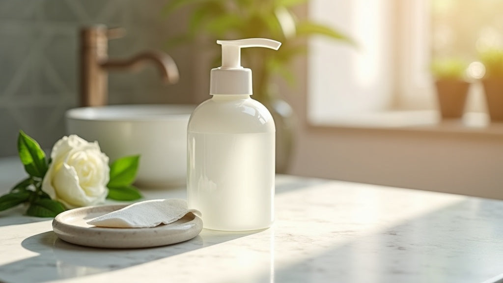 best toner for oily skin UK on marble vanity with cotton pad