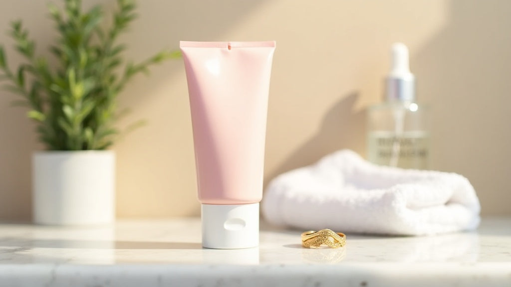 Beauty gift ideas UK - skincare products on marble vanity